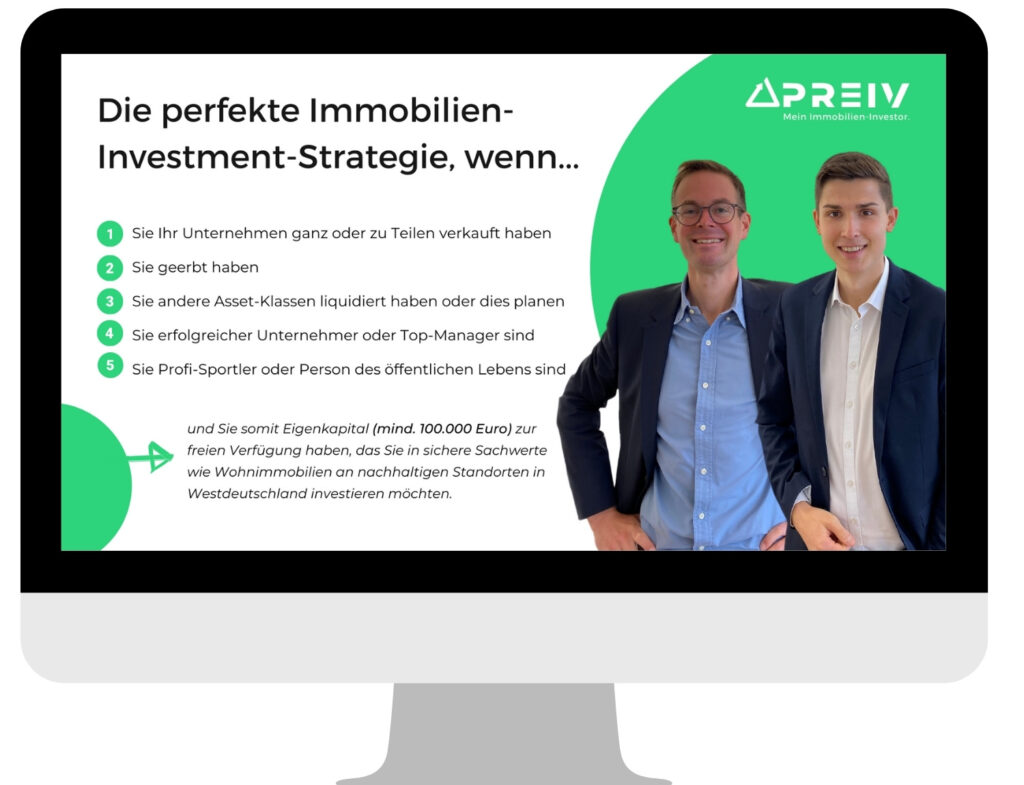 PREIV Immobilien GmbH_Immobilien Investment Strategie mit Eigenkapital zum Download_Düsseldorf