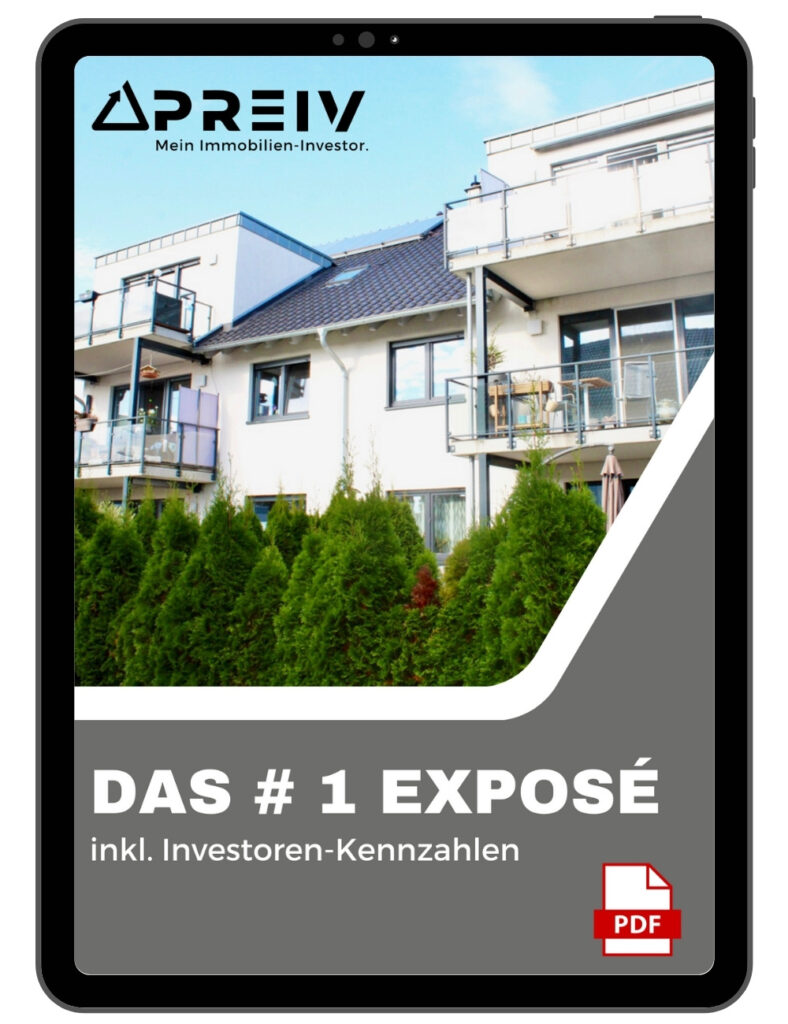 PREIV Immobilien GmbH_Beispiel Mehrfamilienhaus Exposé Immobilienmakler_Investment_Tablet