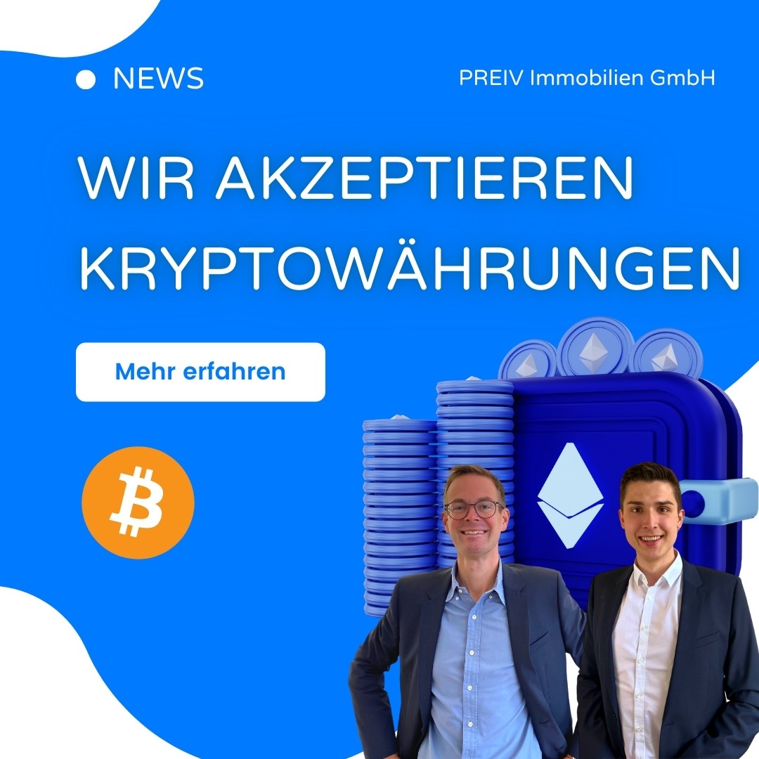 PREIV Immobilien GmbH Der Mehrfamilienhäuser Makler Kryptowährungen Bitcoin Ethereum Dogecoin Litecoin